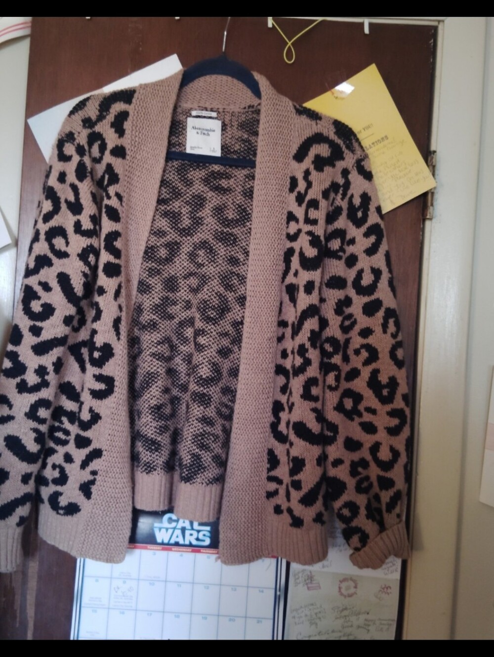ABERCROMBIE+ FITCH animal Print Open Front Cardigan - Size Small - Picture 3 of 6